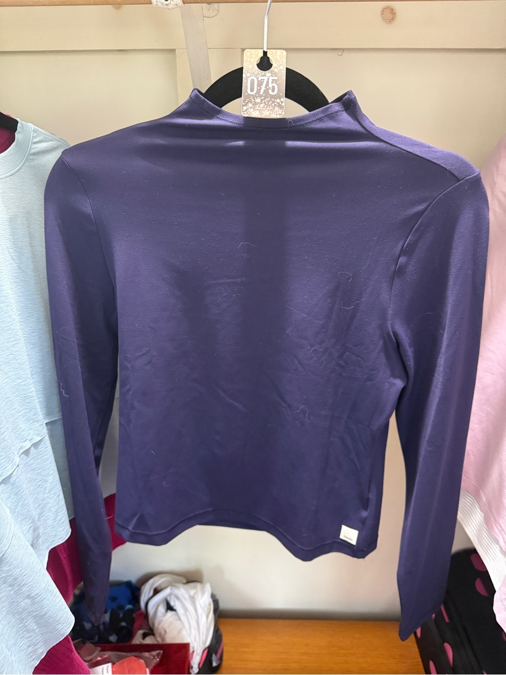 075 Vuori AlltheFeels Long-Sleeve Mock Neck Top - blue